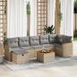 Preview: ARDEBO.de - 8-tlg. Garten-Sofagarnitur mit Kissen Beige Poly Rattan