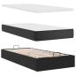 Preview: Ottoman-Bett mit Matratzen Schwarz 160x200 cm Kunstleder