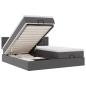Preview: Ottoman-Bett mit Matratzen & LEDs Grau 160x200 cm Kunstleder