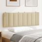 Preview: Kopfteil-Kissen "Hanko" Creme 140 cm Stoff