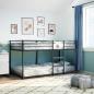 Preview: Etagenbett ohne Matratze Schwarz 100x200 cm Stahl
