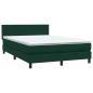Preview: Boxspringbett mit Matratze & LED Dunkelgrün 160x220 cm Samt