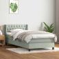 Preview: Boxspringbett mit Matratze Hellgrau 90x220 cm Samt