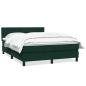 Preview: Boxspringbett mit Matratze Dunkelgrün 160x220 cm Samt