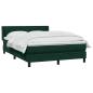 Preview: Boxspringbett mit Matratze Dunkelgrün 160x220 cm Samt