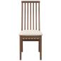 Preview: Esszimmerstühle mit Kissen 2 Stk. Braun Massivholz Gummibaum