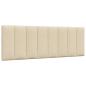 Preview: Bett mit Matratze "Hanko" Creme 140x200 cm Stoff