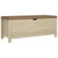Preview: Sitzbank mit Stauraum und Kissen Sonoma-Eiche 105x40x45 cm