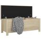 Preview: Sitzbank mit Stauraum und Kissen Sonoma-Eiche 105x40x45 cm