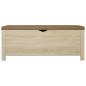 Preview: Sitzbank mit Stauraum und Kissen Sonoma-Eiche 105x40x45 cm