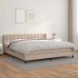 Preview: ARDEBO.de - Boxspringbett Matratze Cappuccino-Braun 200x200cm Kunstleder
