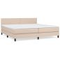 Preview: Boxspringbett Matratze Cappuccino-Braun 200x200cm Kunstleder