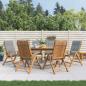 Preview: ARDEBO.de - Klappst?hle Verstellbar mit Kissen 6 Stk. Massivholz Teak