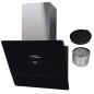 Preview: Dunstabzugshaube Schwarz Hartglas mit Display 600 mm