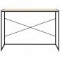Preview: Computertisch Schwarz und Eiche-Optik 110x60x70cm Holzwerkstoff