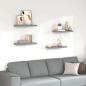 Preview: ARDEBO.de - Schweberegale 4 Stk. Grau 60x23,5x3,8cm MDF