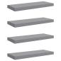 Preview: Schweberegale 4 Stk. Grau 60x23,5x3,8cm MDF