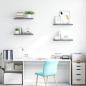Preview: Schweberegale 4 Stk. Grau 60x23,5x3,8cm MDF