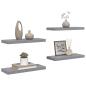 Preview: Schweberegale 4 Stk. Grau 60x23,5x3,8cm MDF