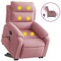 Preview: Massagesessel mit Aufstehhilfe Elektrisch Rosa Samt