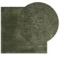 Preview: Rug HUARTE Green 160 x 160 cm 100% Polyester Flach Waschbar