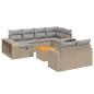 Preview: 11-tlg. Garten-Sofagarnitur mit Kissen Beige Poly Rattan
