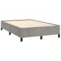 Preview: Bettgestell ohne Matratze Hellgrau 120x190 cm Samt