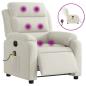 Preview: Massagesessel Elektrisch Creme Samt