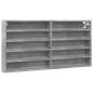 Preview: Vitrinenschrank Betongrau 100x8,5x50 cm Holzwerkstoff