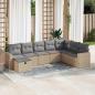Preview: ARDEBO.de - 8-tlg. Garten-Sofagarnitur mit Kissen Beige Poly Rattan