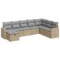 Preview: 8-tlg. Garten-Sofagarnitur mit Kissen Beige Poly Rattan