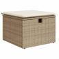 Preview: 6-tlg. Garten-Sofagarnitur mit Kissen Beige Poly Rattan Akazie