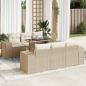 Preview: ARDEBO.de - 7-tlg. Garten-Sofagarnitur mit Kissen Beige Poly Rattan