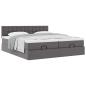 Preview: Ottoman-Bett mit Matratzen Grau 160x200 cm Kunstleder