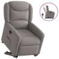 Preview: ARDEBO.de - Relaxsessel mit Aufstehhilfe Taupe Stoff