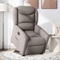 Preview: Relaxsessel mit Aufstehhilfe Taupe Stoff