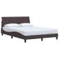 Preview: Bettgestell ohne Matratze "Hanko" Dunkelbraun 140x190 cm Stoff