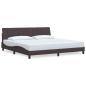 Preview: Bettgestell ohne Matratze "Hanko" Dunkelbraun 200x200 cm Stoff