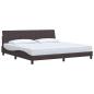 Preview: Bettgestell ohne Matratze "Hanko" Dunkelbraun 200x200 cm Stoff