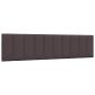 Preview: Bettgestell ohne Matratze "Hanko" Dunkelbraun 200x200 cm Stoff