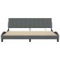 Preview: Bettgestell ohne Matratze "Hanko" Dunkelgrau 200x200 cm Stoff