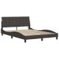 Preview: Bettgestell ohne Matratze "Hanko" Dunkelbraun 140x190 cm Stoff