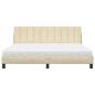Preview: Bett mit Matratze "Hanko" Creme 180x200 cm Stoff