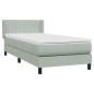 Preview: Boxspringbett mit Matratze Hellgrau 90x220 cm Samt