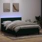 Preview: ARDEBO.de - Boxspringbett mit Matratze & LED Dunkelgrün 160x220 cm Samt