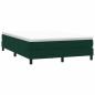 Preview: Boxspringbett ohne Matratze Dunkelgrün 160x220 cm Samt