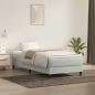 Preview: ARDEBO.de - Boxspringbett mit Matratze Hellgrau 90x220 cm Samt