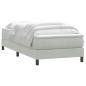 Preview: Boxspringbett mit Matratze Hellgrau 90x220 cm Samt