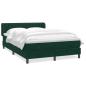 Preview: Boxspringbett mit Matratze Dunkelgrün 160x220 cm Samt