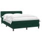 Preview: Boxspringbett mit Matratze Dunkelgrün 160x220 cm Samt